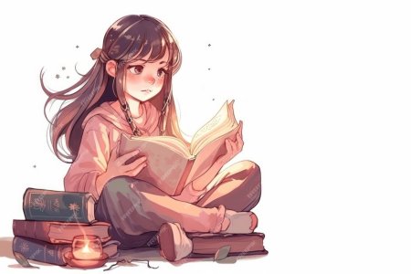 Girl reading book