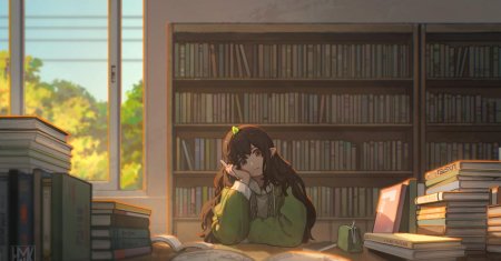 Девочка в библиотеке