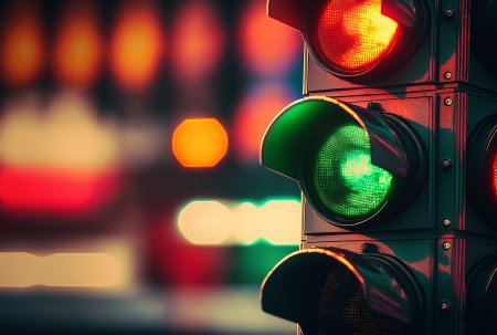 Зеленый свет светофора