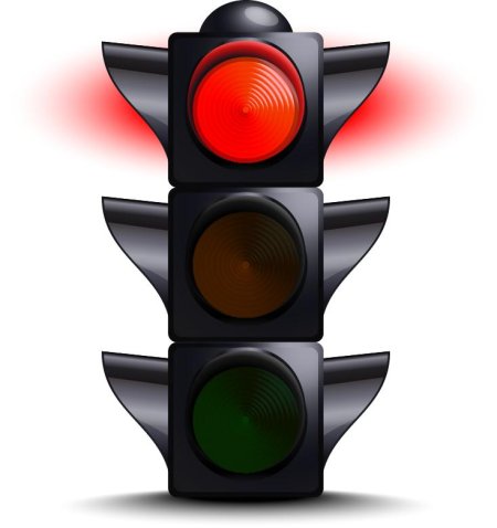 Красный сигнал светофора