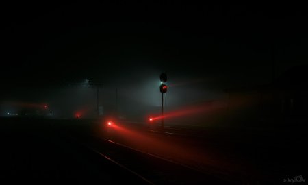 Светофор ночью