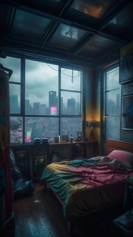 Киберпанк спальня