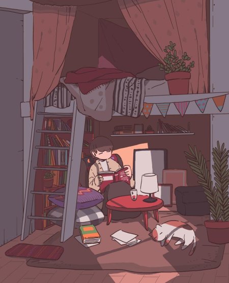 Уютная комната иллюстрация