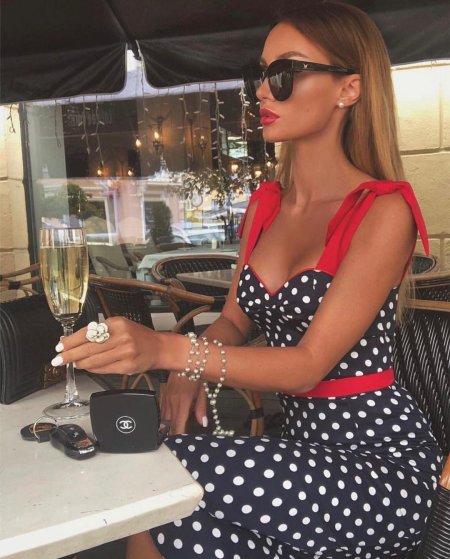 Платье в горошек