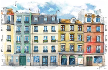 Нарисовать многоквартирный дом