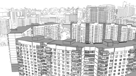 Многоэтажка рисунок