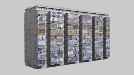 Панельный дом ds max