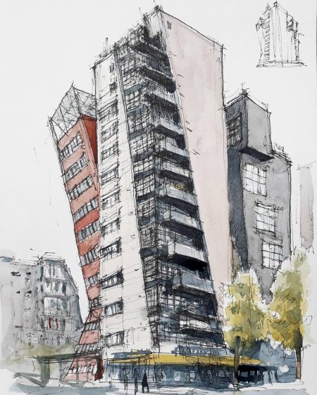 Современная архитектура рисунок