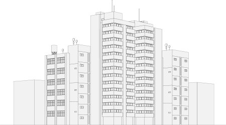Рисунок многоэтажки