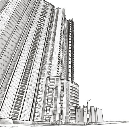 Многоэтажки раскраска