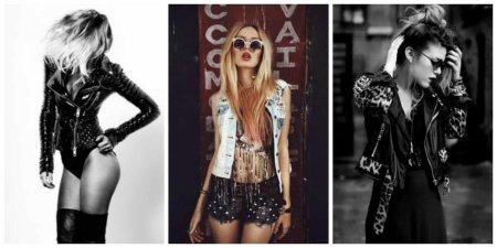 Гламурный рок стиль в одежде