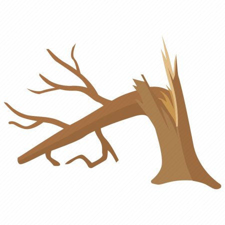 Упавшее дерево вектор