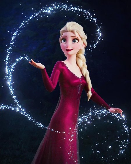 Elsa frozen в фиолетовом платье