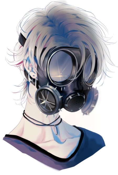 Аниме парень в маске