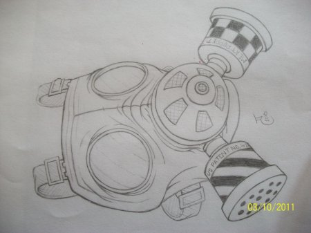 Противогаз рисунок для детей