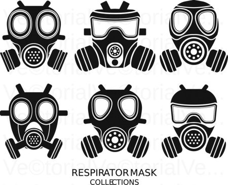 Противогаз вектор