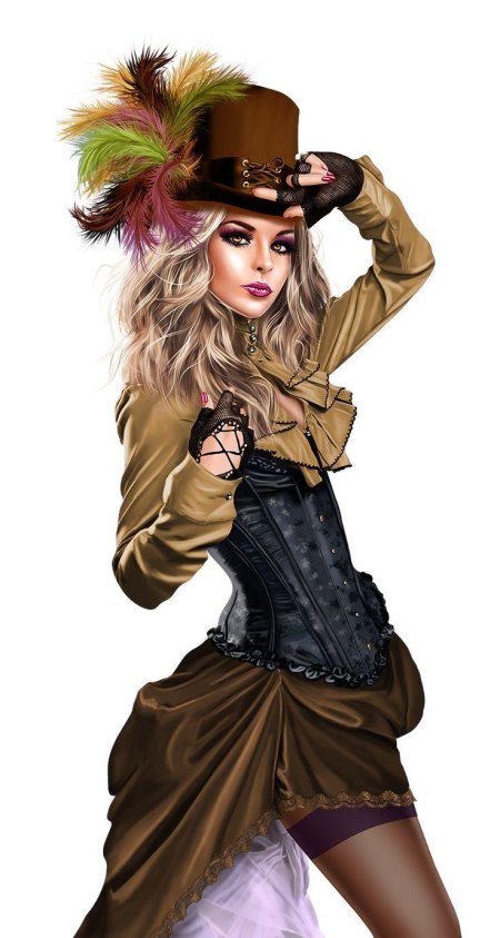 Рисованные девушки стимпанк