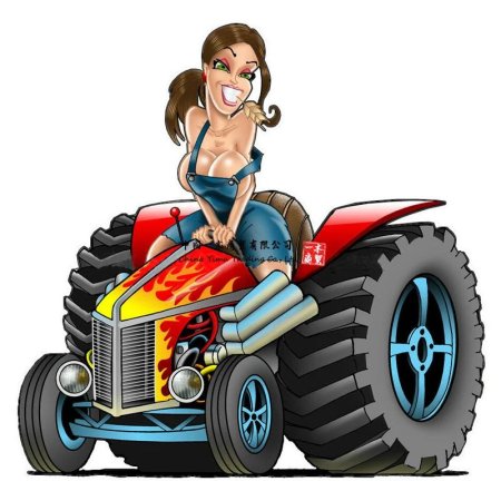 Женщина на тракторе