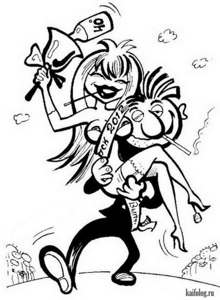Прикольные карикатуры ко дню влюбленных