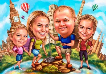 Шарж семейный