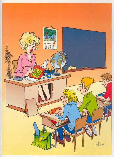 Карикатура на школьную тему
