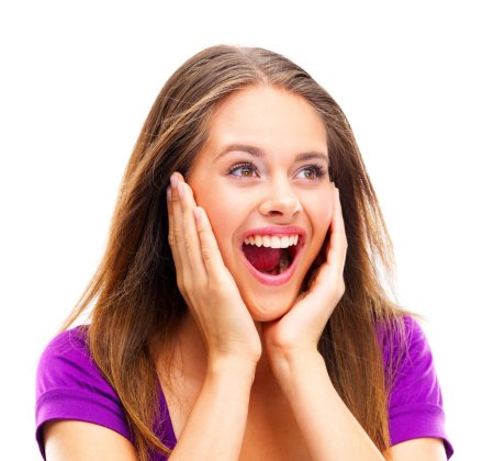 Удивленная девушка