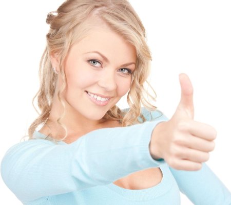 Девушка палец вверх