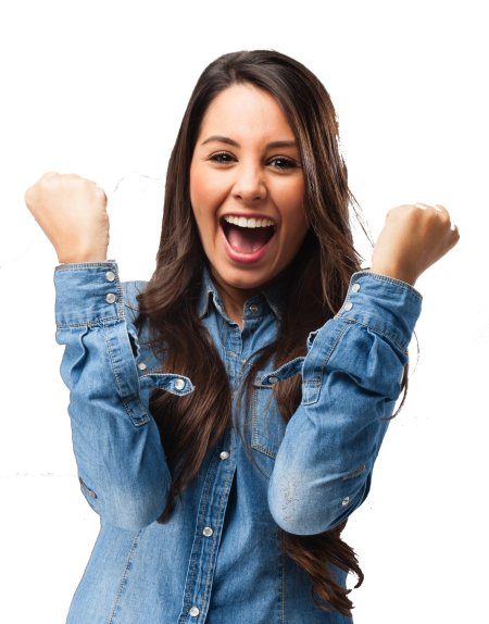 Радостная девушка