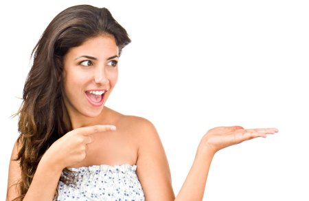 Девушка в восторге