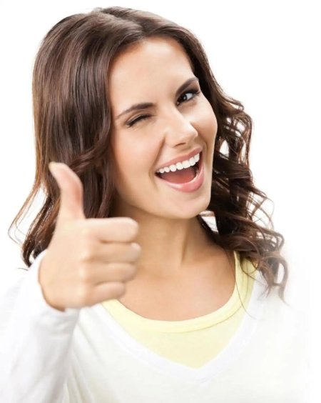 Девушка палец вверх