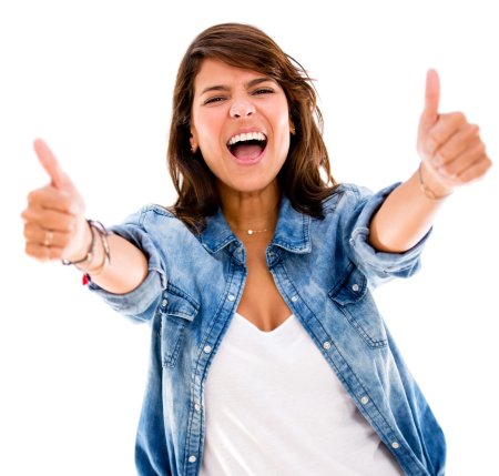 Девушка в восторге