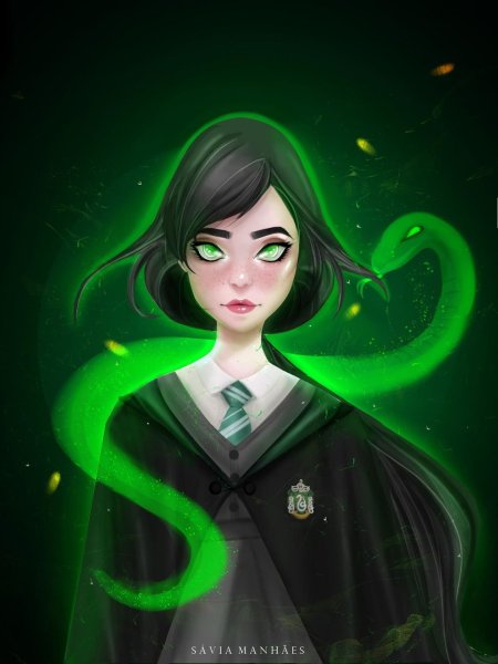 Аниме гарри поттер слизерин пэнси