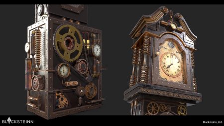 Часы в стиле стимпанк настенные