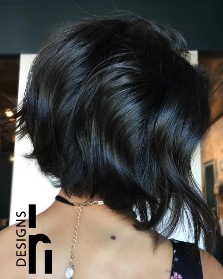 Каре на черные волосы