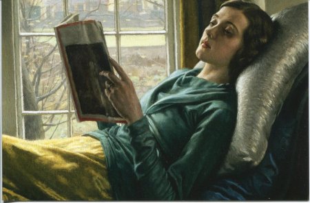 Девушка с книгой картина