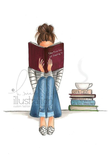 Девушка с книгами