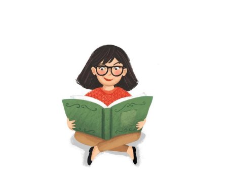 Девочка с книгой рисунок