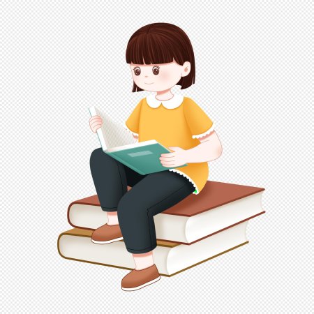 Девочка читает книгу