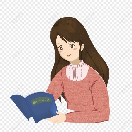 Девочка читает книгу