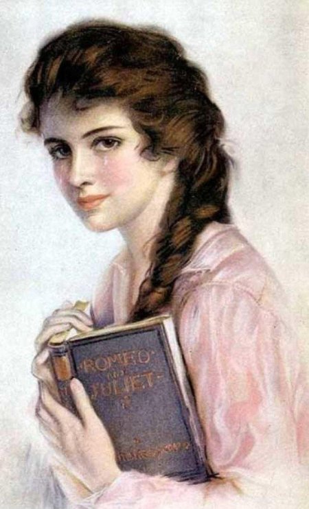 Девушка с книгой портрет