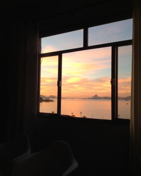 Закат из окна
