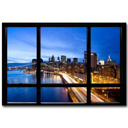 Ночной нью йорк вид из окна