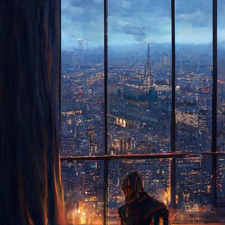 Ночной город из окна