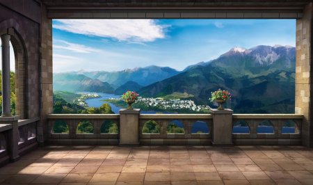 Фрески апплико горы