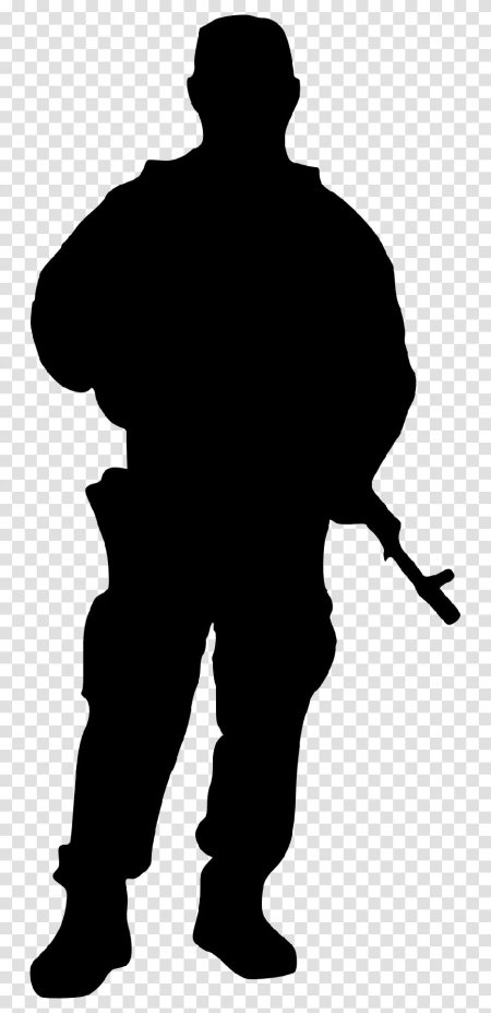 Силуэт военного