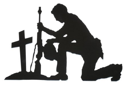 Раненый солдат силуэт