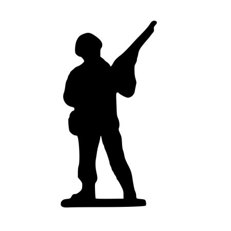 Силуэт солдата для вырезания