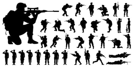 Силуэт человека с оружием