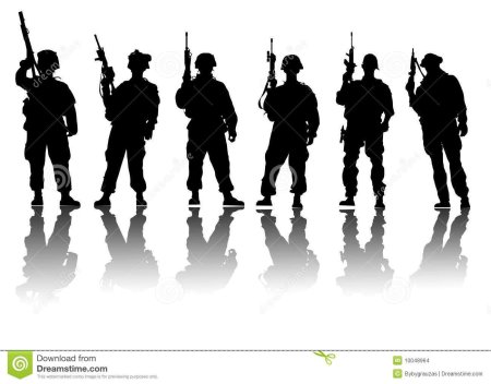 Русский солдат силуэт