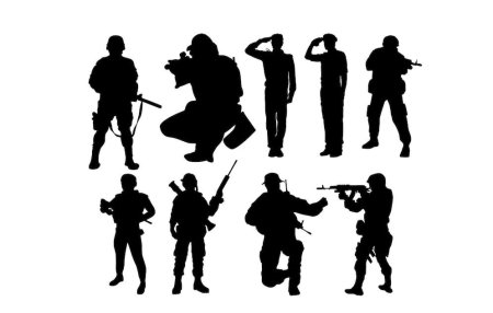 Силуэт солдат